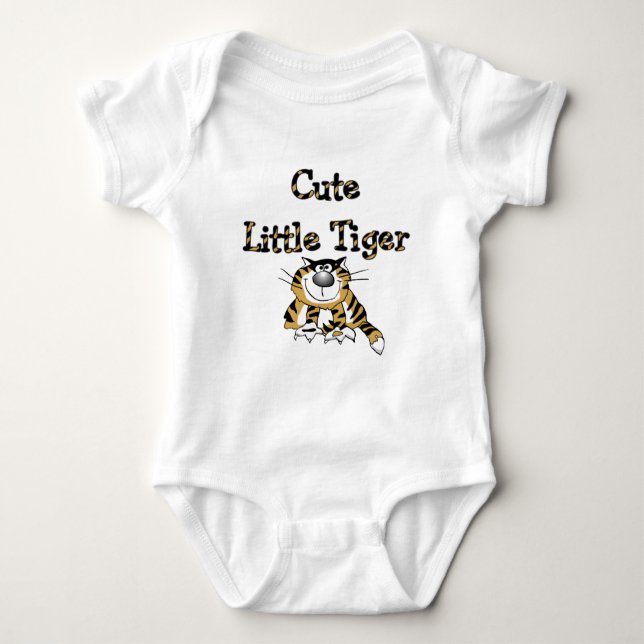 Niedliche kleine Tiger-T-Shirts und Geschenke Baby Strampler (Vorderseite)