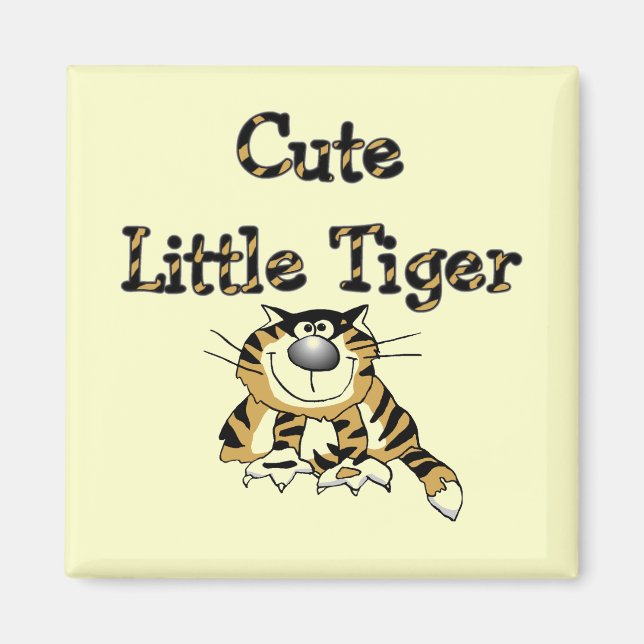 Niedliche kleine Tiger-T-Shirts und Geschenke Magnet (Vorne)