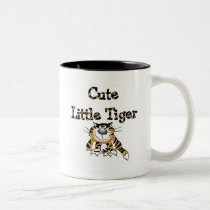 Niedliche kleine Tiger-T-Shirts und Geschenke Zweifarbige Tasse