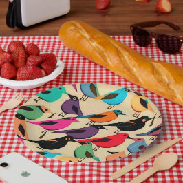 Niedliche kleine Vögel Pappteller