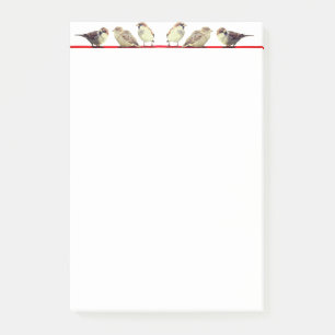 Niedliche kleine Vögel Post-it Klebezettel