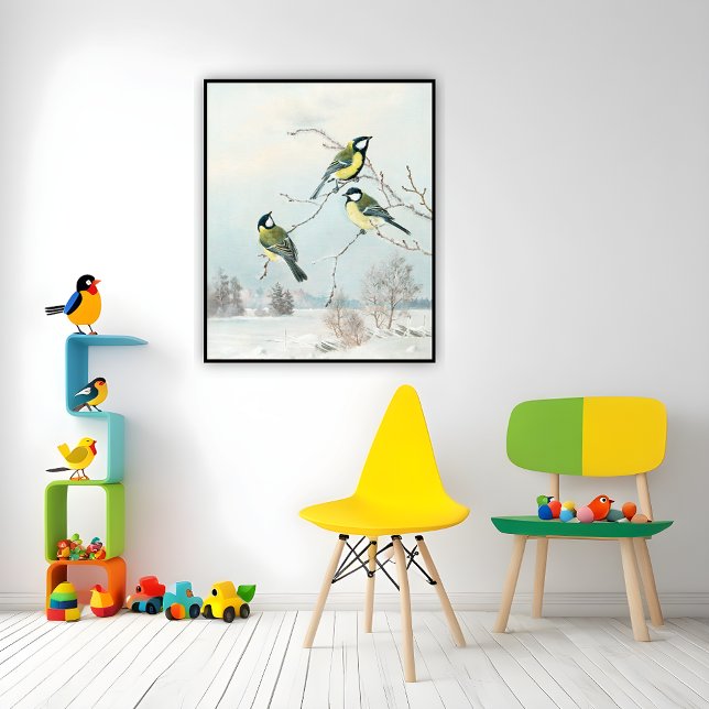 Niedliche kleine Vögel von Matti Karppanen, Vogelk Poster (Von Creator hochgeladen)