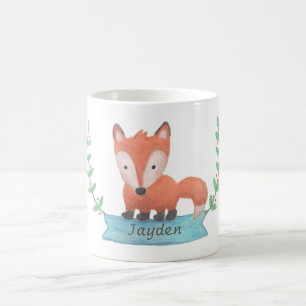 Niedliche Kleine Waldfox Personalisiert Kids Tasse
