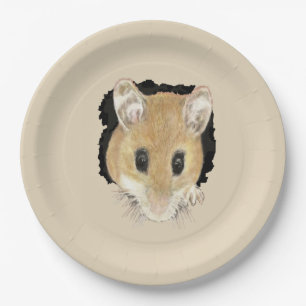 Niedliche kleine Wasserfarben Teppiche Maus Tierar Pappteller