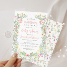 Niedliche kleine Wildblume Babydusche