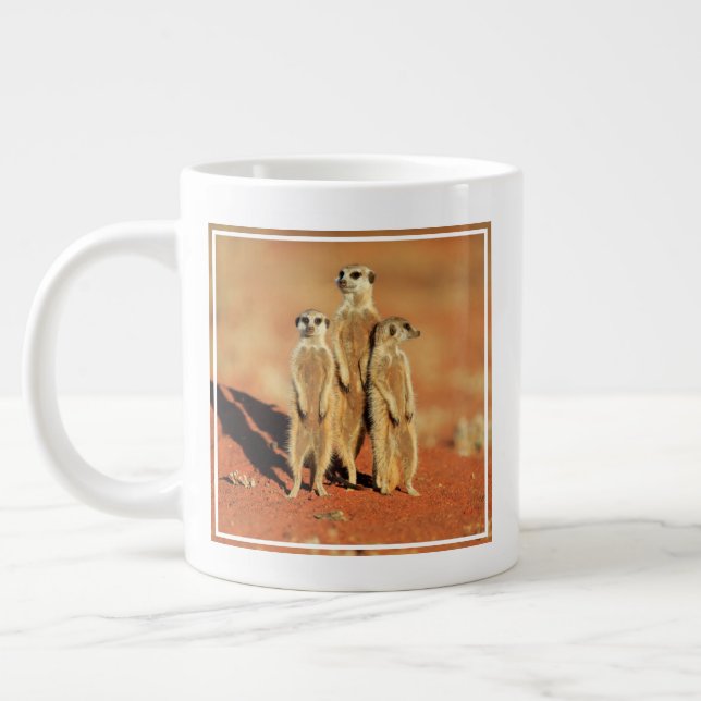 Niedliche Kleintiere | 3 Meerkatze Jumbo-Tasse (Links)