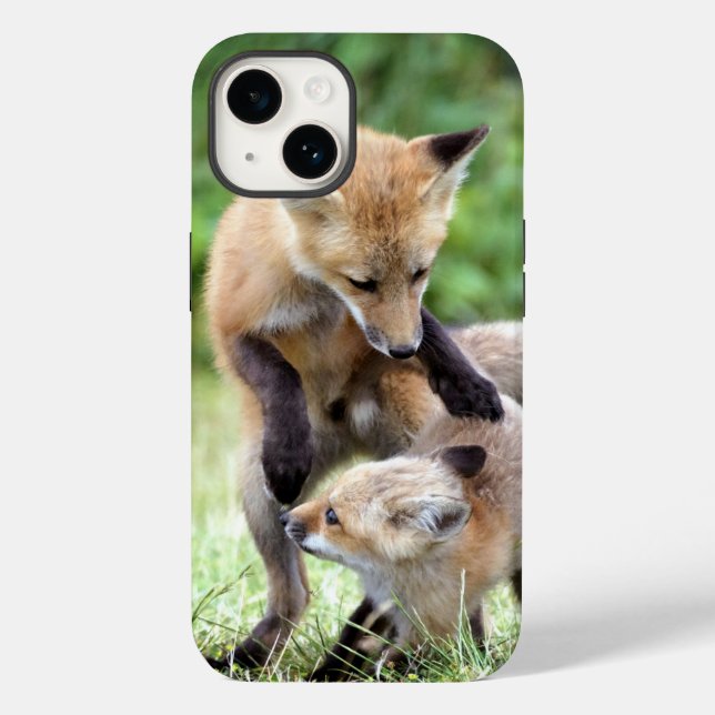 Niedliche Kleintiere | Adorable Fox Kit & Mama Case-Mate iPhone Hülle (Rückseite)