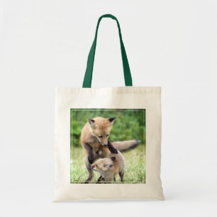 Niedliche Kleintiere   Adorable Fox Kit & Mama Tragetasche