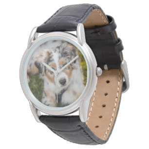 Niedliche Kleintiere   Australian Shepherd Puppy Armbanduhr