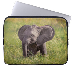 Niedliche Kleintiere Baby Elephant Kenya Africa Laptopschutzhülle