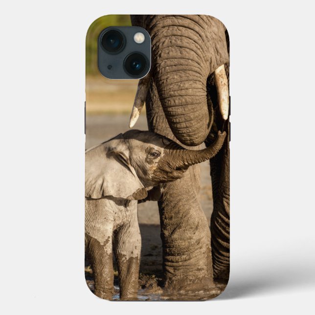 Niedliche Kleintiere | Baby Elephant & Mama Case-Mate iPhone Hülle (Rückseite)