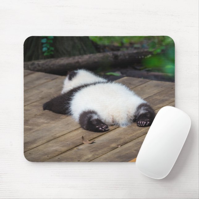 Niedliche Kleintiere | Baby Giant Panda Schlafen Mousepad (Mit Mouse)