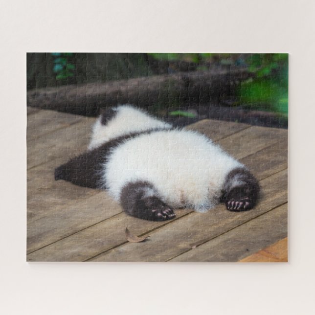 Niedliche Kleintiere | Baby Giant Panda Schlafen Puzzle (Horizontal)