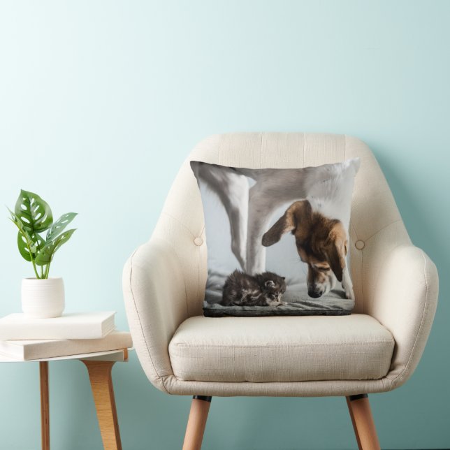 Niedliche Kleintiere | Baby Kitten & Dog Kissen (Stuhl )
