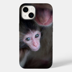 Niedliche Kleintiere Baby Macaque Monkey & Mothe Case-Mate iPhone 14 Hülle