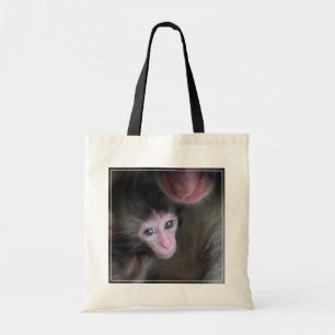 Niedliche Kleintiere Baby Macaque Monkey & Mothe Tragetasche
