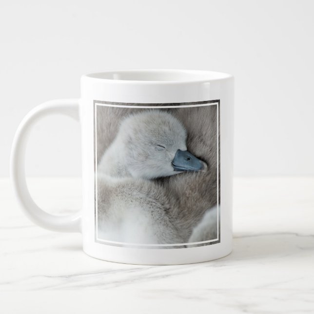 Niedliche Kleintiere | Baby Mute Swan Jumbo-Tasse (Links)