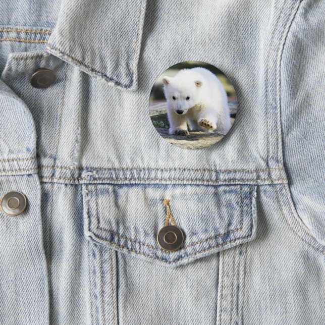 Niedliche Kleintiere | Baby Polar Bear Button (Beispiel)