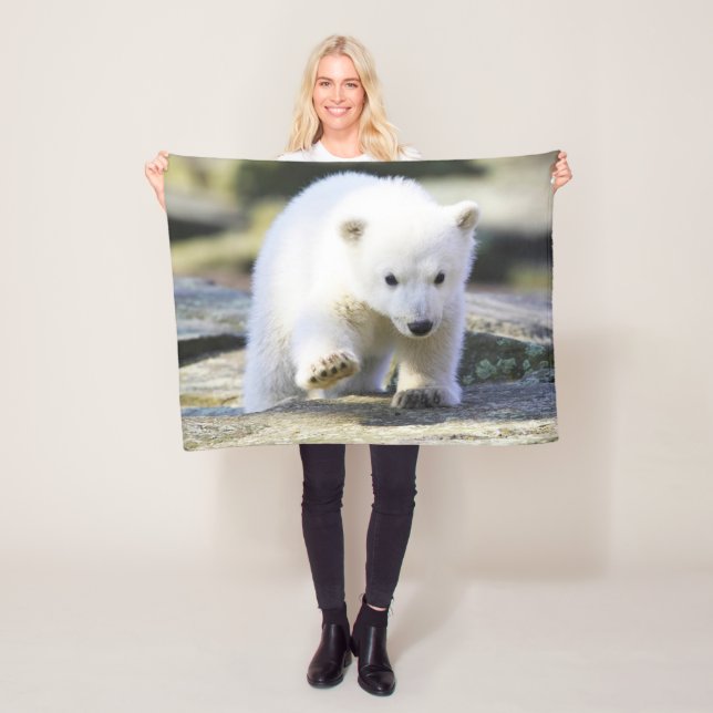 Niedliche Kleintiere | Baby Polar Bear Cube Fleecedecke (Beispiel)