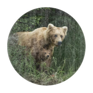 Niedliche Kleintiere   Bear Mama Bear & Ihre Cubs Schneidebrett