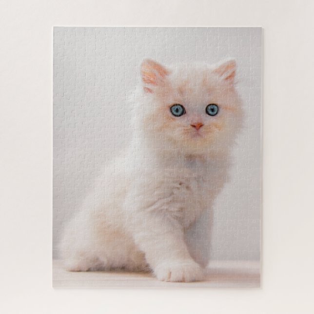 Niedliche Kleintiere | Blue Eye Kitten Puzzle (Vertikal)
