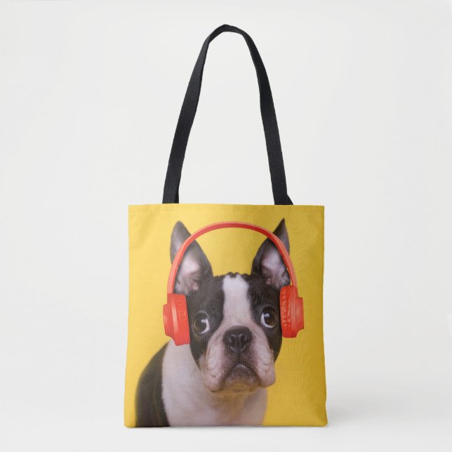 Niedliche Kleintiere | Boston Terrier Kopfhörer (Vorderseite)