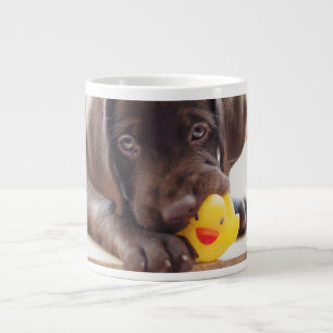Niedliche Kleintiere   Chocolate Labrador Puppy Jumbo-Tasse