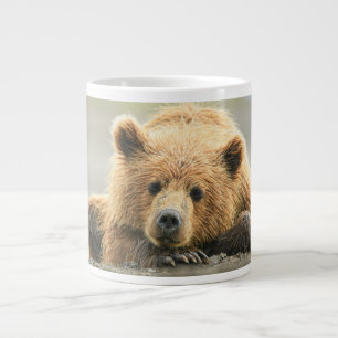 Niedliche Kleintiere Coastal Brown Bären Cube Jumbo-Tasse