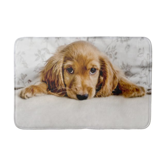 Niedliche Kleintiere | Cocker Spaniel Puppy Badematte (Vorderseite)