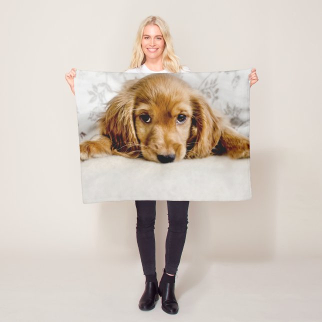Niedliche Kleintiere | Cocker Spaniel Puppy Fleecedecke (Beispiel)