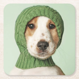 Niedliche Kleintiere   Cocker Spaniel Puppy Rechteckiger Pappuntersetzer