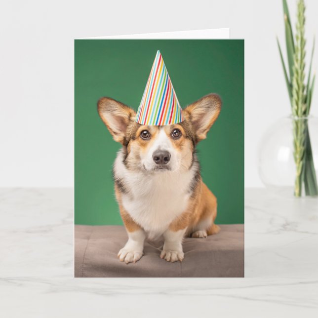Niedliche Kleintiere | Corgi Birthday Welppy Karte (Vorderseite)
