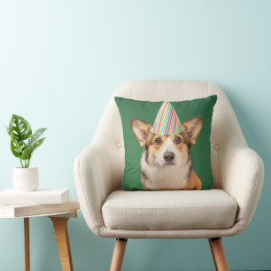 Niedliche Kleintiere   Corgi Birthday Welppy Kissen