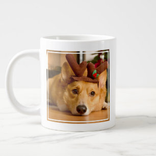 Niedliche Kleintiere   Corgi Christmas Reindeer Jumbo-Tasse