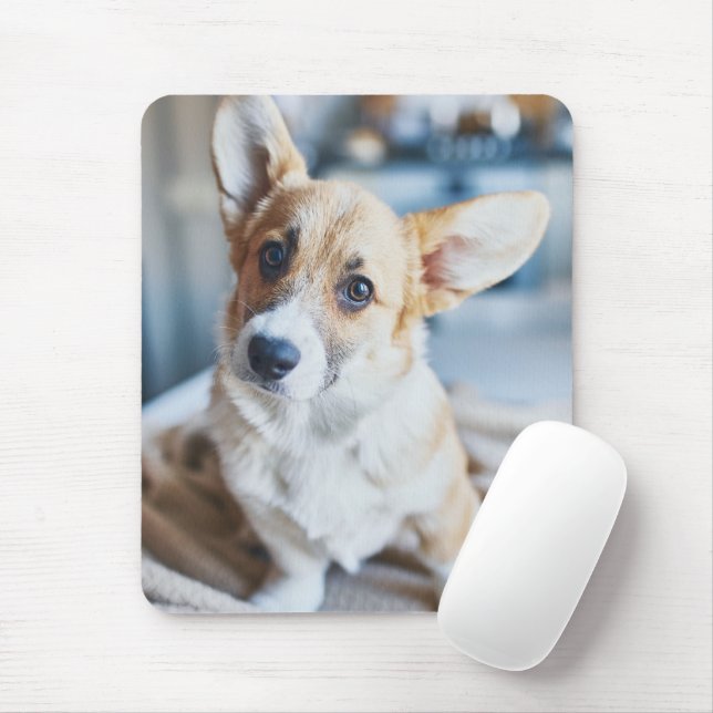 Niedliche Kleintiere | Corgi Head Tilt Mousepad (Mit Mouse)