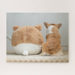 Niedliche Kleintiere   Corgi & Plush Puppy Puzzle