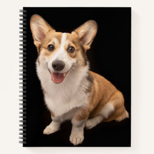 Niedliche Kleintiere   Corgi Puppy Smile Notizbuch