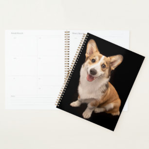 Niedliche Kleintiere Corgi Puppy Smile Planer