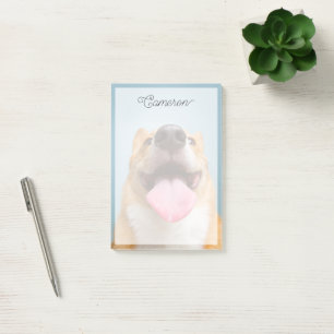 Niedliche Kleintiere   Corgi Tongue Post-it Klebezettel