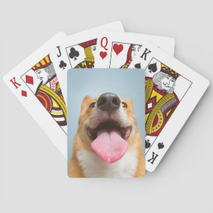 Niedliche Kleintiere Corgi Tongue Spielkarten