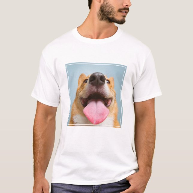 Niedliche Kleintiere | Corgi Tongue T-Shirt (Vorderseite)