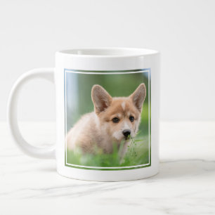 Niedliche Kleintiere   Corgi Welpe im Garten Jumbo-Tasse