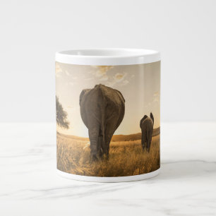 Niedliche Kleintiere   Elephant Calf & Mother Jumbo-Tasse