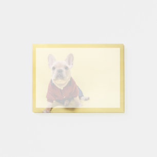 Niedliche Kleintiere   Französischer Bulldog Dress Post-it Klebezettel