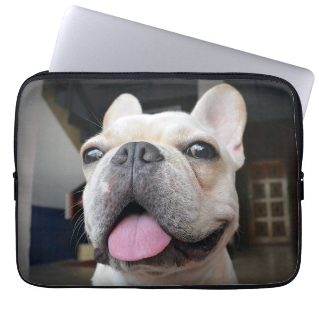 Niedliche Kleintiere | French Bulldog Face Laptopschutzhülle (Vorderseite)