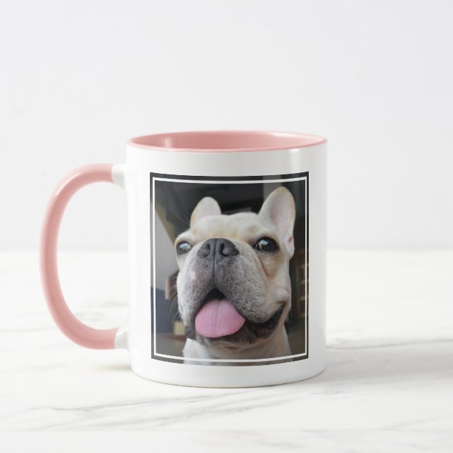 Niedliche Kleintiere | French Bulldog Face Tasse (Links)