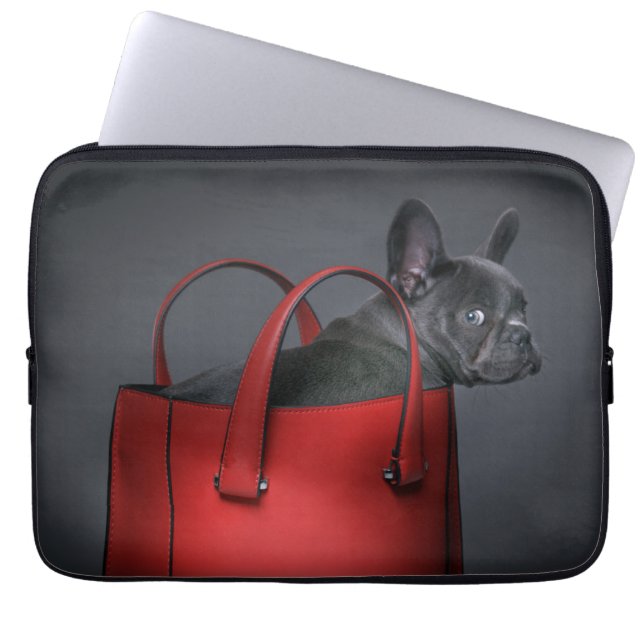 Niedliche Kleintiere | French Bulldog Red Hand Bag Laptopschutzhülle (Vorderseite)