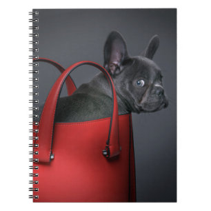 Niedliche Kleintiere French Bulldog Red Hand Bag Notizblock
