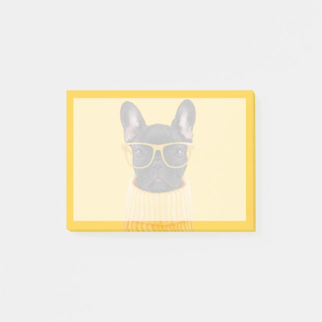 Niedliche Kleintiere | French Bulldog-Sonnenbrille Post-it Klebezettel (Vorderseite)
