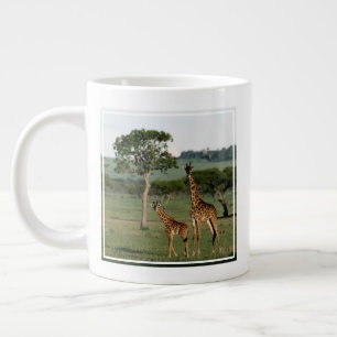 Niedliche Kleintiere   Giraffe Calf & Mama Jumbo-Tasse